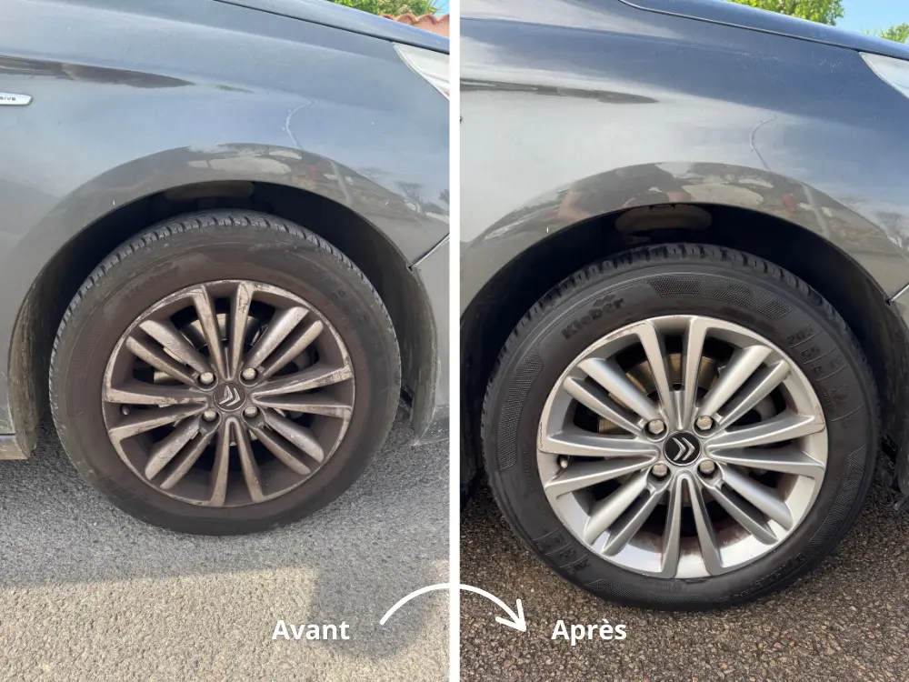 Avant-Après ShinyXClean jante
