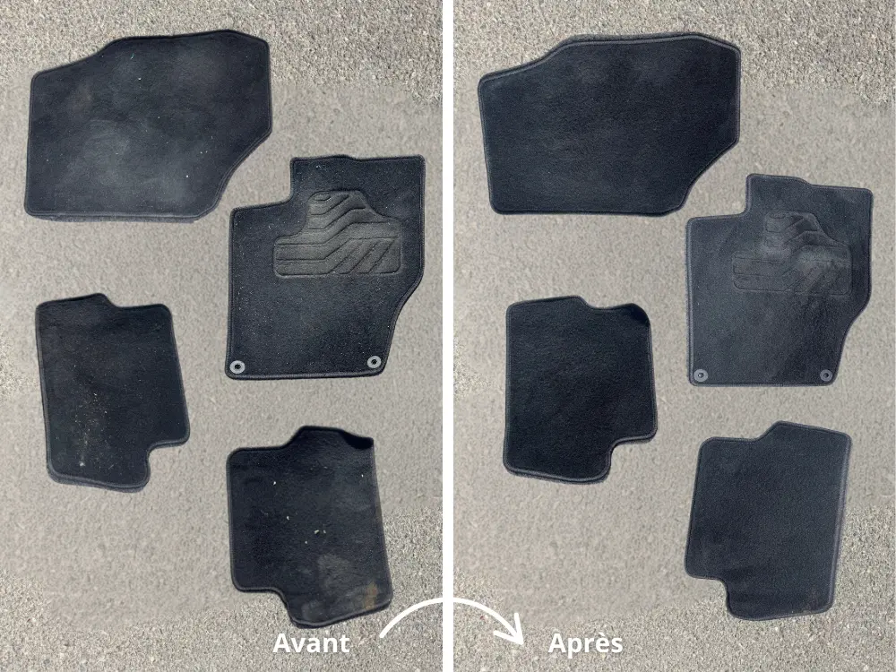 Avant-Après ShinyXClean tapis