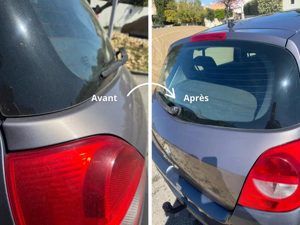 Avant-Après ShinyXClean voiture arriere